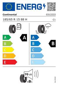 Efficiency label - Continental, EcoContact 6 185/65 R 15